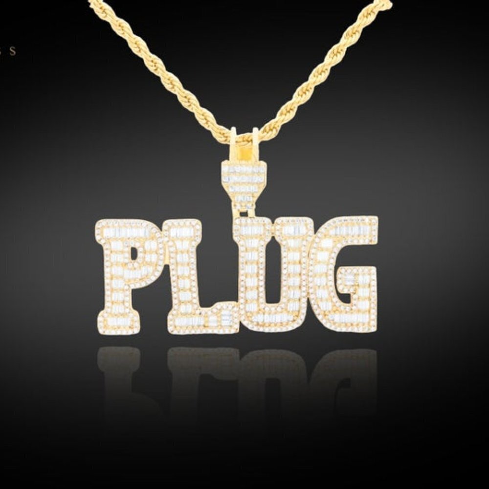 14k Gold Finish Baguette Plug Hip Hop